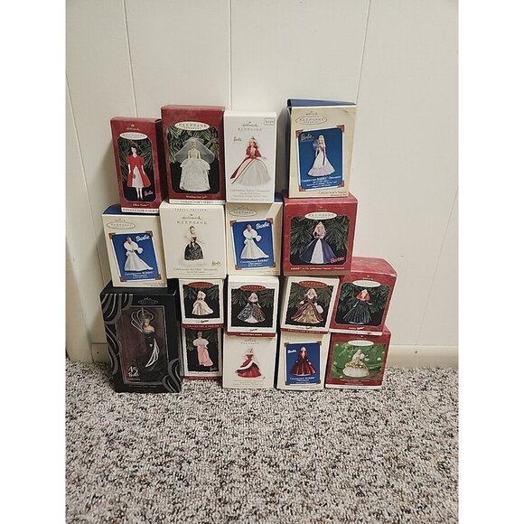 Vintage Barbie Hallmark Keepsake Ornaments Lot Of 17 Boxes Included‎ - Picture 1 of 13